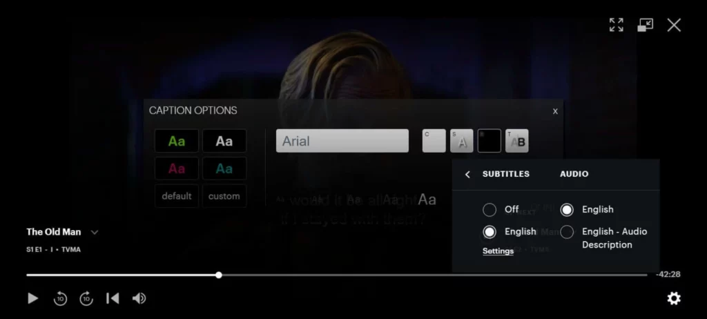 customize the subtitles on hulu