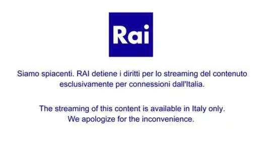 Rai TV geo-restrictions error from outside Italy