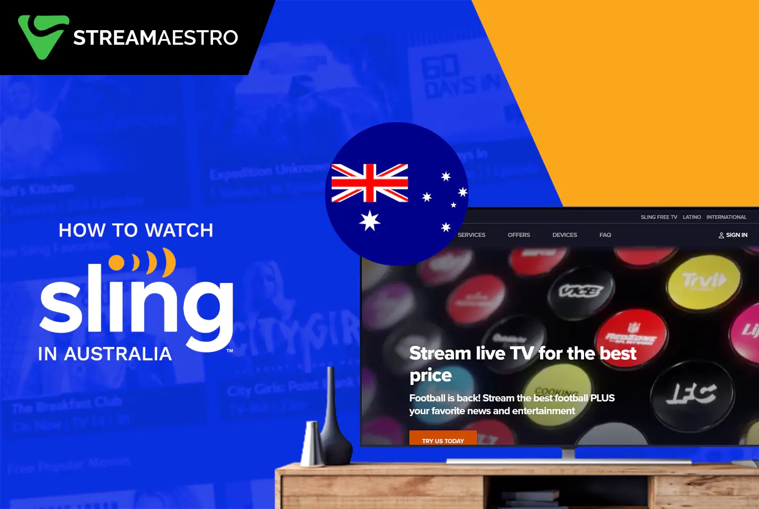 Watch Sling TV in Australia