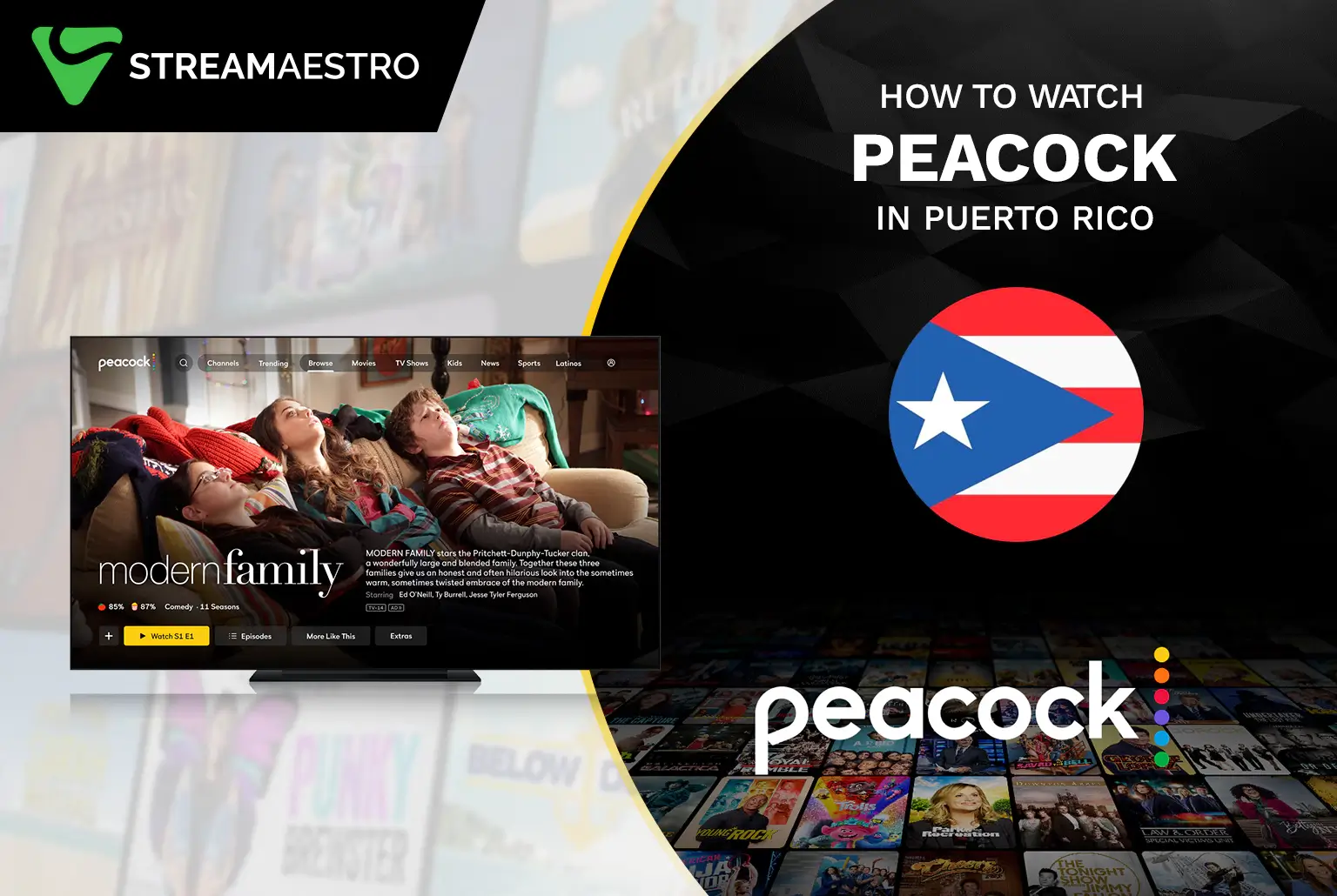 Watch US Library of Peacock TV in Puerto Rico
